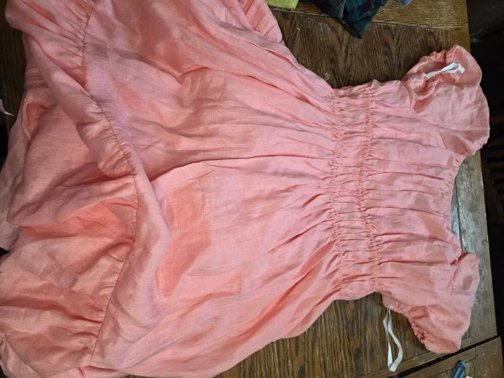 Kate Spade Linen Riviera Dress In Pink Sz XXL